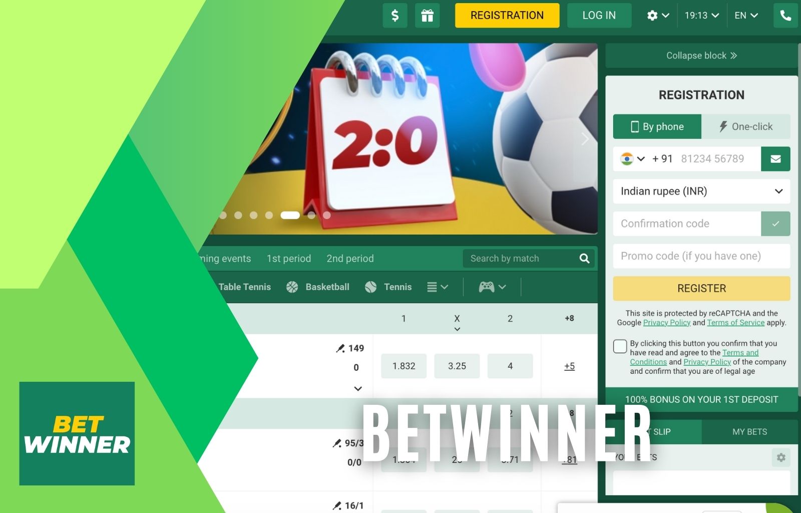 The crux of Betwinner betting site